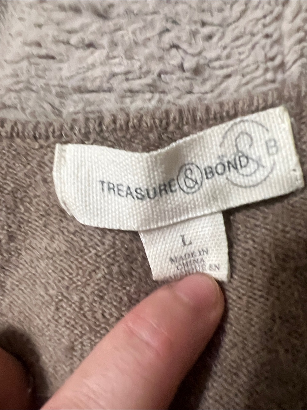 Treasure & Bond V-Neck Sweater in Taupe - Picture 2 of 6